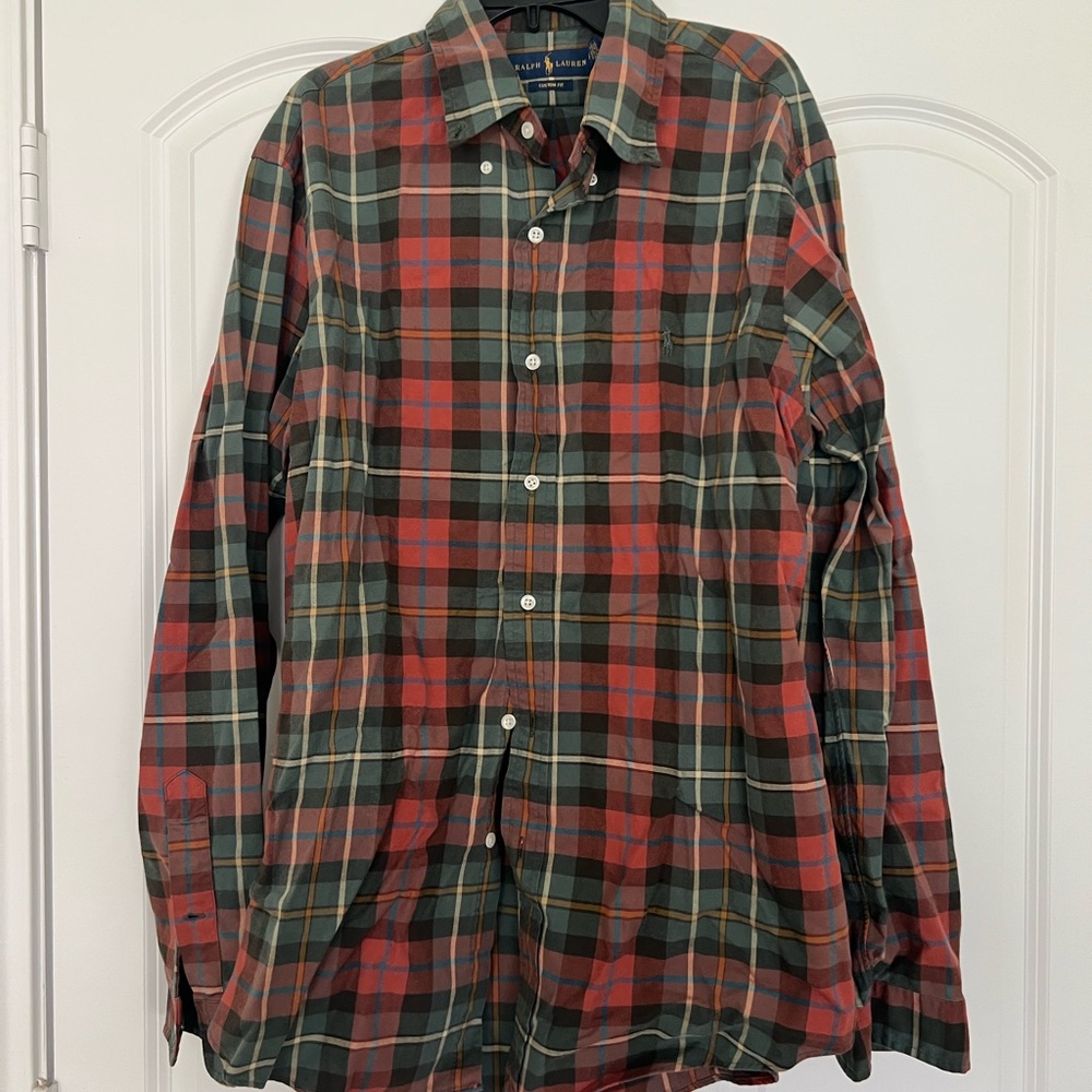 Brooks Brothers Red and Green Plaid Shirt